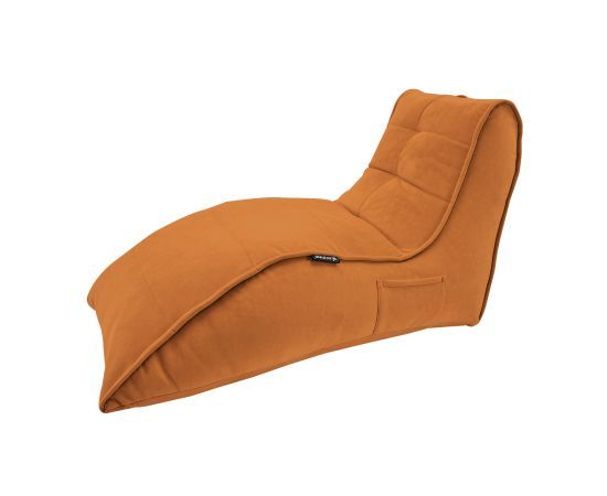 терракотовое бескаркасный лаунж-диван Avatar Sofa велюровое для гостиной, кабинета и лаунж-зоны — вид сбоку