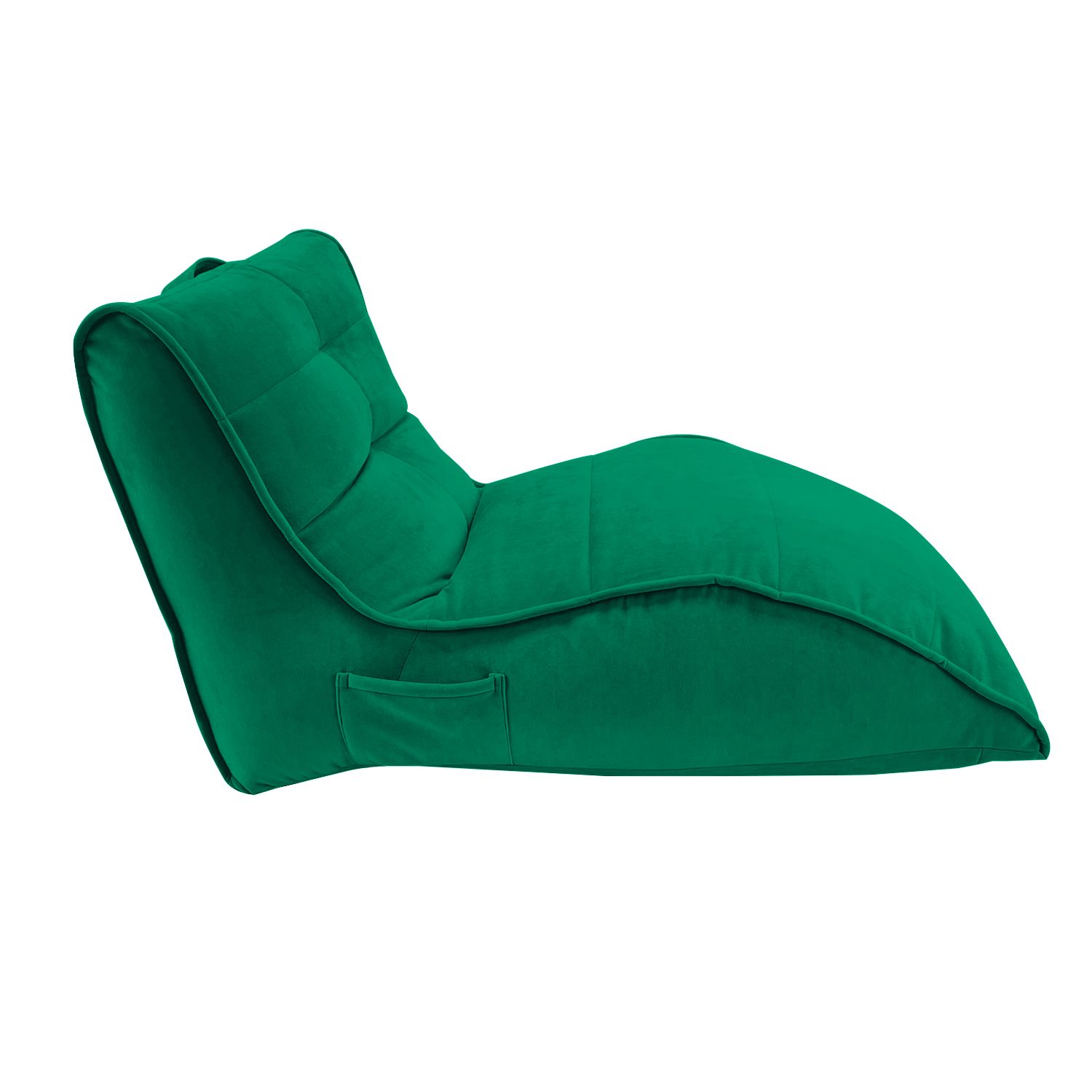 зелёное бескаркасный лаунж-диван Avatar Sofa велюровое для гостиной, кабинета и лаунж-зоны — крупный план