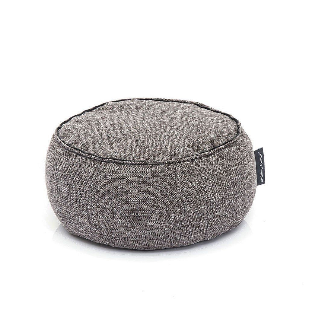 тёмно-серое пуф с подлокотниками Wing Ottoman из Sofa Weave для гостиной и лаунж-зоны — вид сбоку
